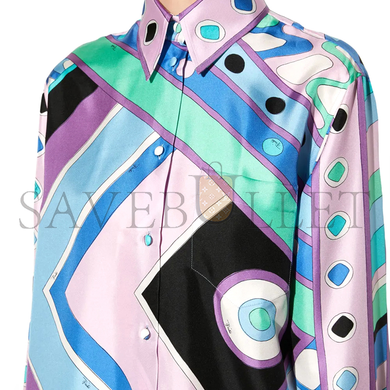 PUCCI VIVARA-PRINT SILK SHIRT IN MULTICOLOR 4HRJ104H721022